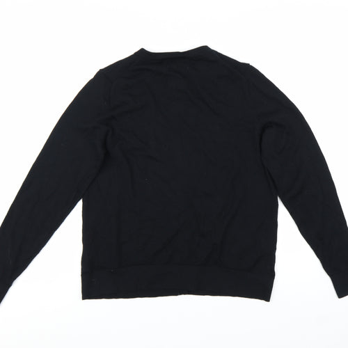Marks and Spencer Women's Black Merino Wool Cardigan Size 14