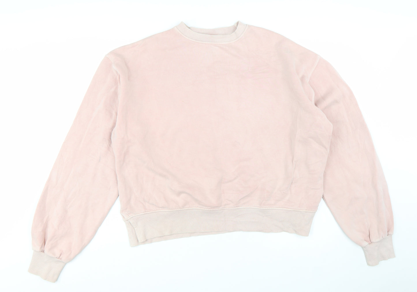 Reebok Womens Pink Crew Neck Pullover Sweatshirt Size M 12-14