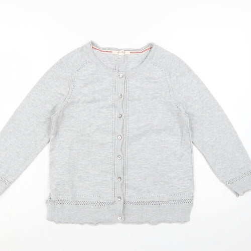White Stuff Women's Grey Cotton Modal Cardigan UK 10