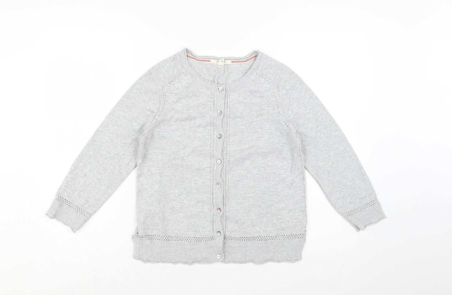 White Stuff Women's Grey Cotton Modal Cardigan UK 10