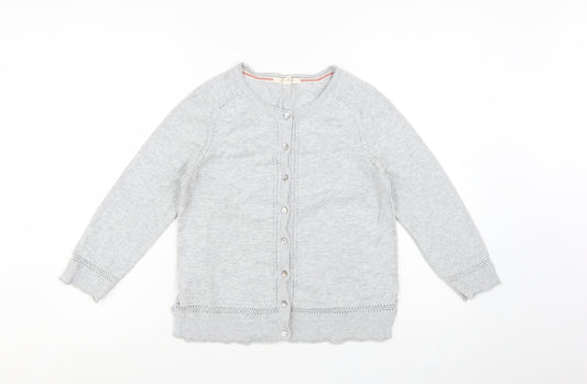 White Stuff Women's Grey Cotton Modal Cardigan UK 10