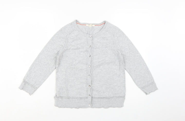 White Stuff Women's Grey Cotton Modal Cardigan UK 10