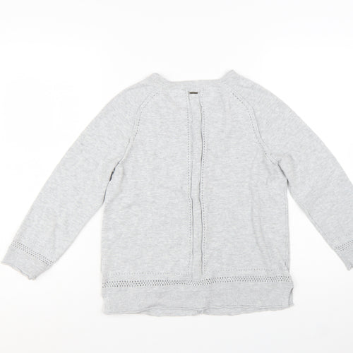 White Stuff Women's Grey Cotton Modal Cardigan UK 10