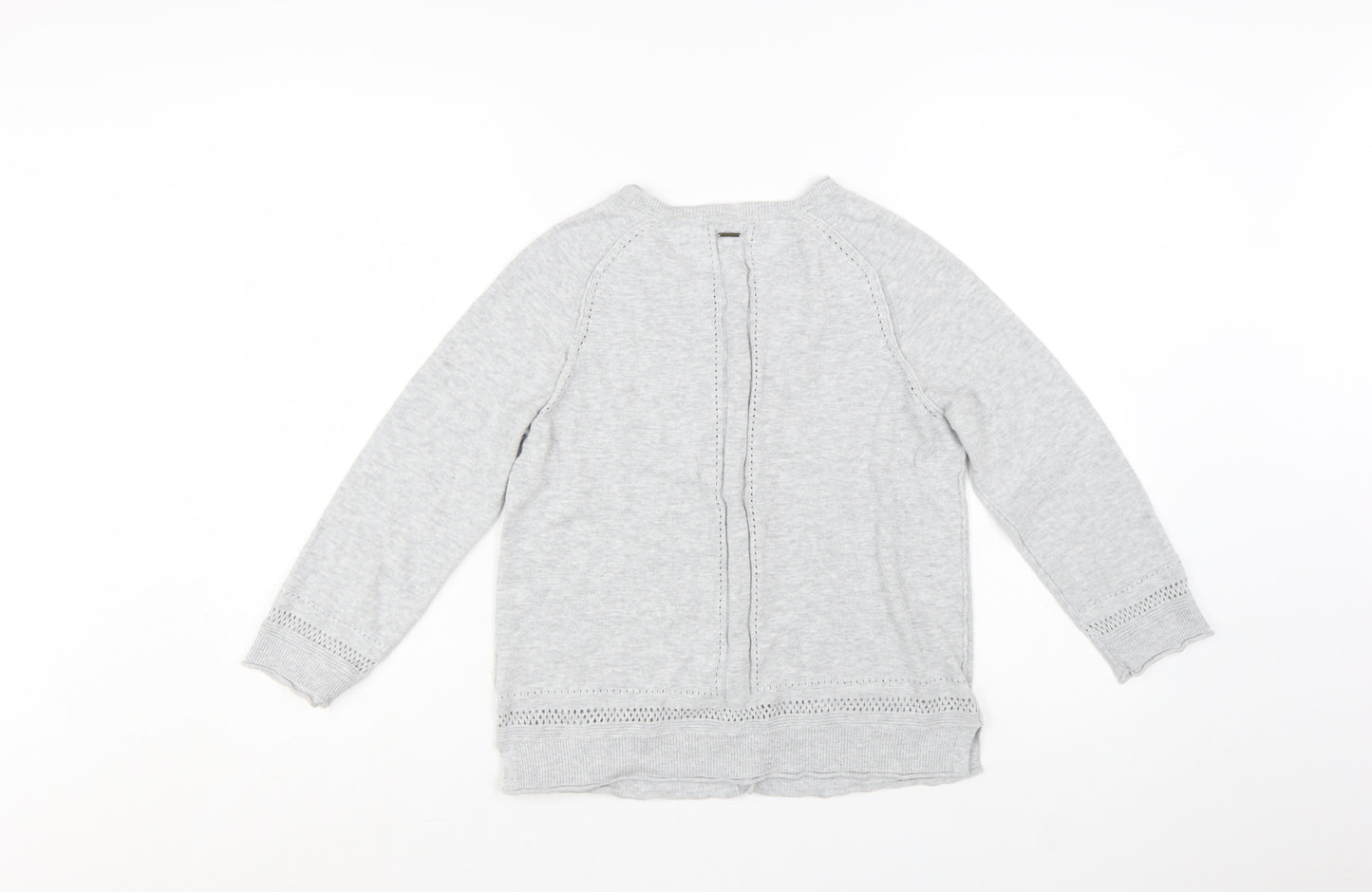 White Stuff Women's Grey Cotton Modal Cardigan UK 10