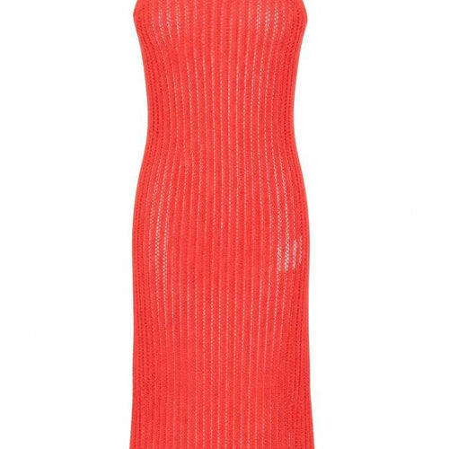 Marks and Spencer Women Red XS Knit Sleeveless Tank Midi Dress