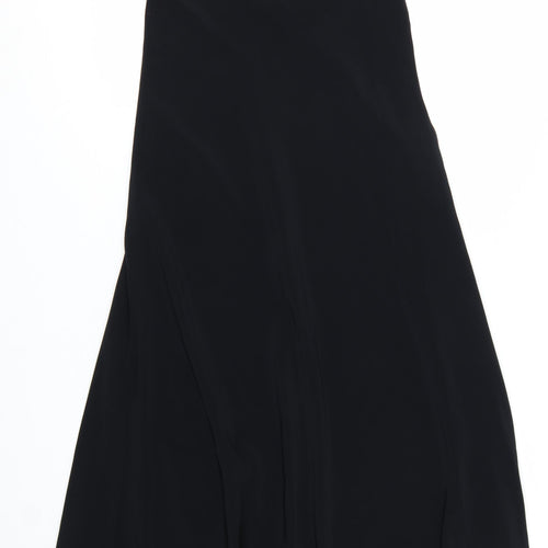 Marks and Spencer Women Black Size 10 A-Line Beaded Long Dress