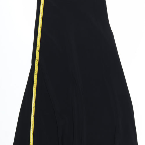 Marks and Spencer Women Black Size 10 A-Line Beaded Long Dress