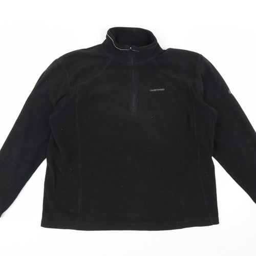 Craghoppers Men’s Black Fleece Pullover Sweatshirt L 1/4 Zip Outdoor