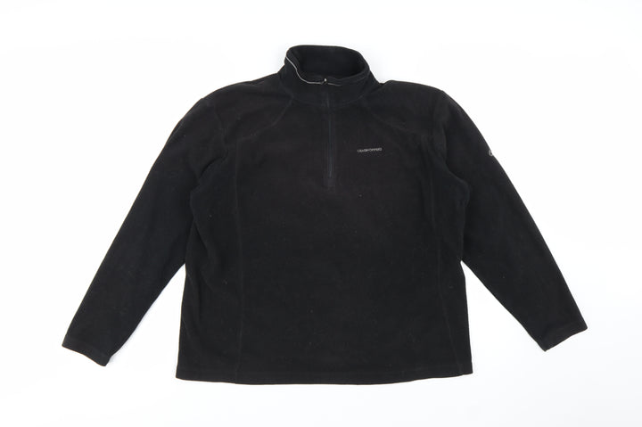 Craghoppers Men’s Black Fleece Pullover Sweatshirt L 1/4 Zip Outdoor