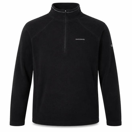 Craghoppers Men’s Black Fleece Pullover Sweatshirt L 1/4 Zip Outdoor