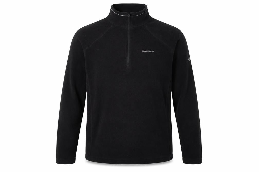Craghoppers Men’s Black Fleece Pullover Sweatshirt L 1/4 Zip Outdoor