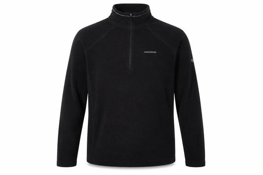 Craghoppers Men’s Black Fleece Pullover Sweatshirt L 1/4 Zip Outdoor