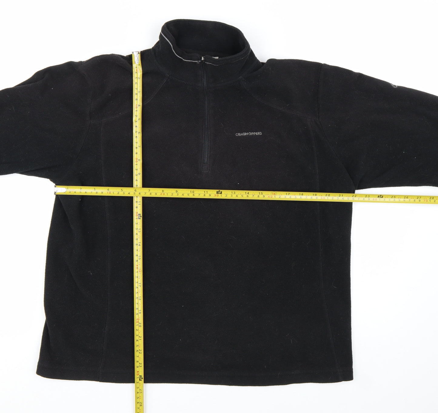 Craghoppers Men’s Black Fleece Pullover Sweatshirt L 1/4 Zip Outdoor