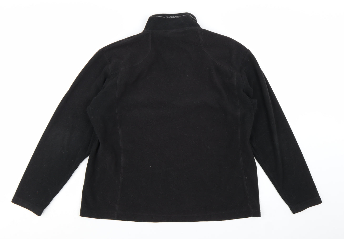 Craghoppers Men’s Black Fleece Pullover Sweatshirt L 1/4 Zip Outdoor