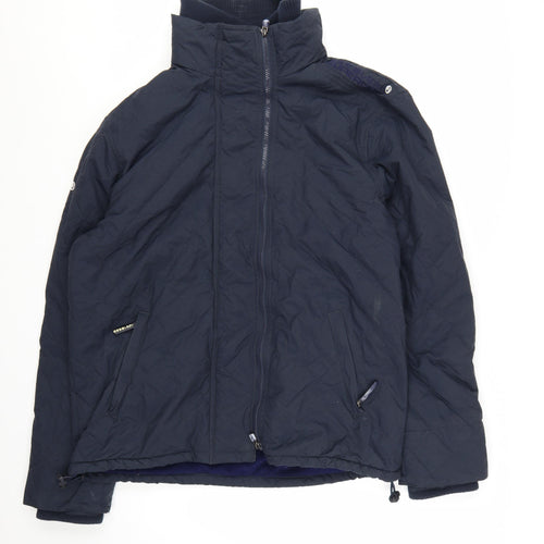 Superdry Men's Navy 2XL Windbreaker Jacket Waterproof Nylon