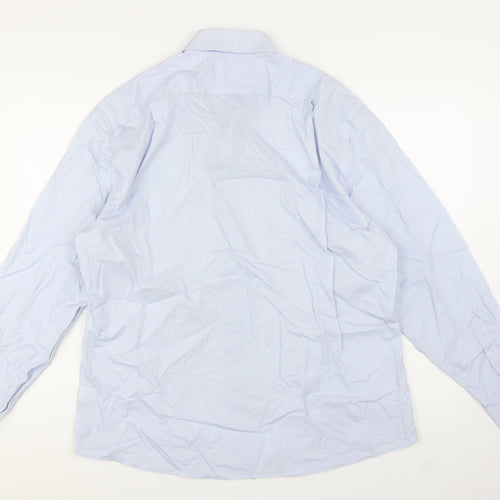 Charles Tyrwhitt Men's Blue XL Slim Fit Non-Iron Dress Shirt