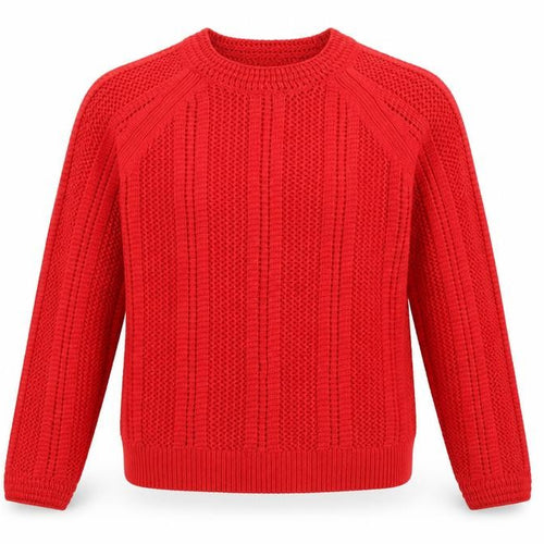 Marks and Spencer Women Red Chunky Knit Cotton Jumper Size M