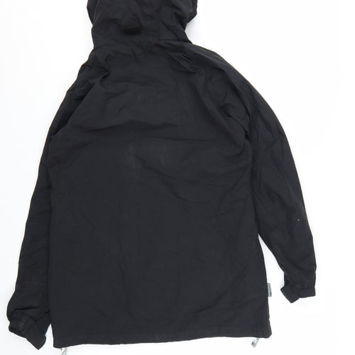 Trespass Women's Black Waterproof Hooded Long Rain Coat Jacket M