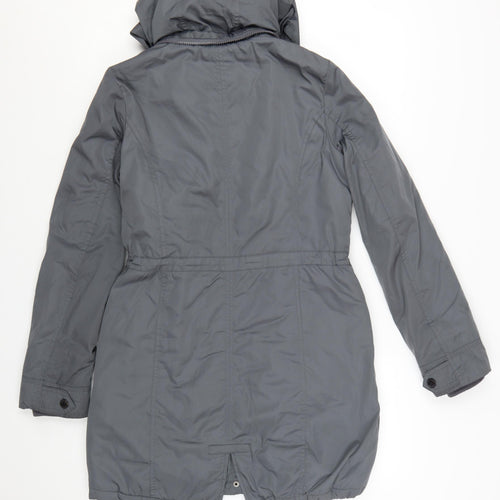 Maine New England Women's Grey Size 8 Hooded Parka Coat