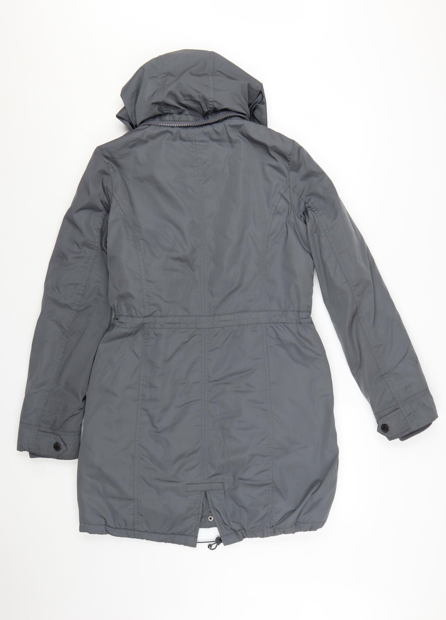 Maine New England Women's Grey Size 8 Hooded Parka Coat
