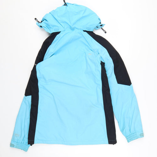 Trespass Women Blue Waterproof Ski Jacket M Hooded Windproof
