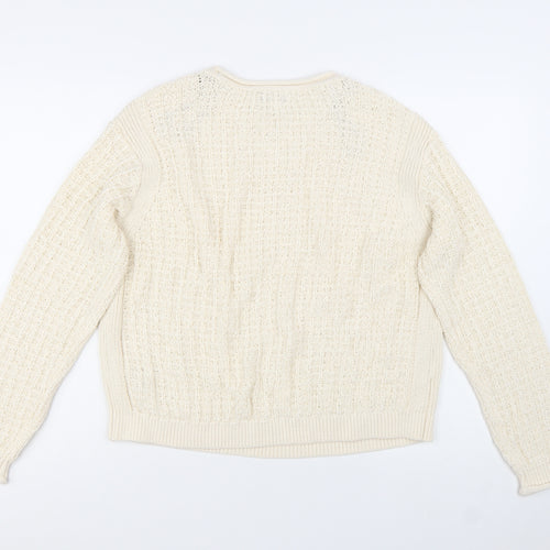 Marks and Spencer Womens Ivory M Chunky-Knit Cotton Jumper
