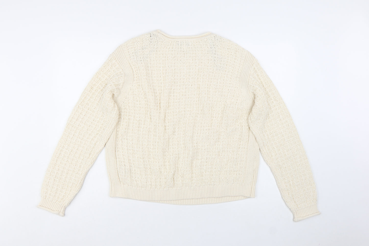 Marks and Spencer Womens Ivory M Chunky-Knit Cotton Jumper