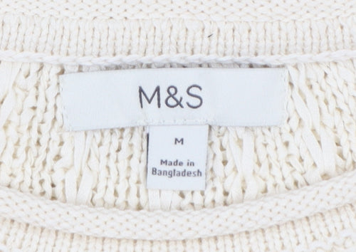 Marks and Spencer Womens Ivory M Chunky-Knit Cotton Jumper