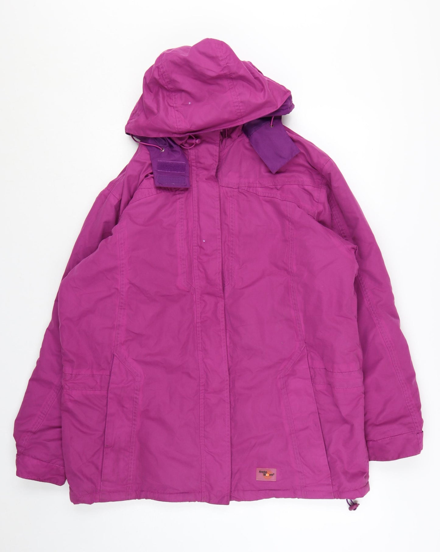 Arctic Storm Women's Purple Waterproof Hooded Parka Jacket Size 16