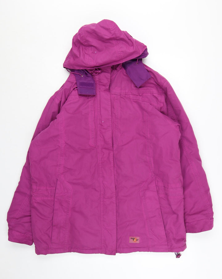 Arctic Storm Women's Purple Waterproof Hooded Parka Jacket Size 16