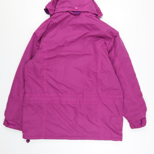 Arctic Storm Women's Purple Waterproof Hooded Parka Jacket Size 16
