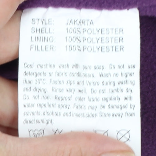 Arctic Storm Women's Purple Waterproof Hooded Parka Jacket Size 16