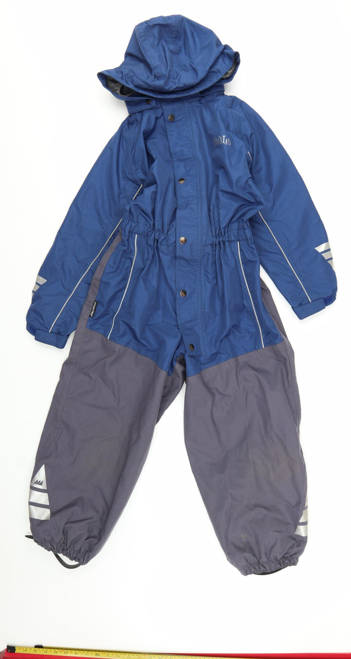 Skogstad Boys Blue Waterproof Hooded Ski Snowsuit 8 Years