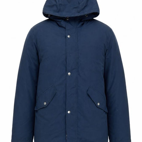 Jack & Jones Men’s Blue Hooded Parka Jacket Size L Polyester