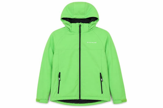 Dare2b Boys Green Soft Shell Hooded Jacket 13-14 Years Windproof Lined