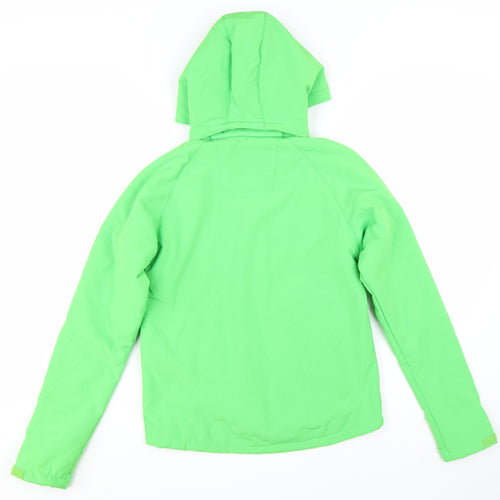 Dare2b Boys Green Soft Shell Hooded Jacket 13-14 Years Windproof Lined
