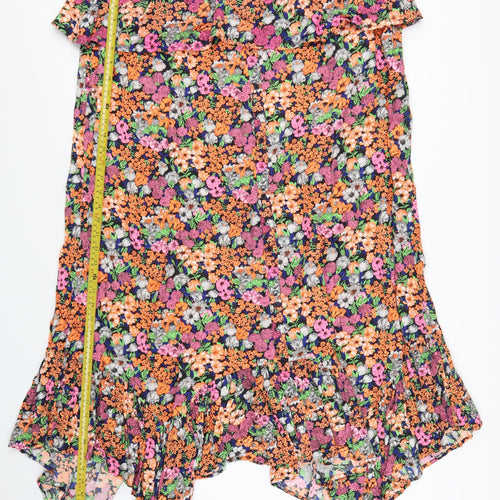 Next Women’s Multicoloured Floral A-Line Midi Dress Size 24
