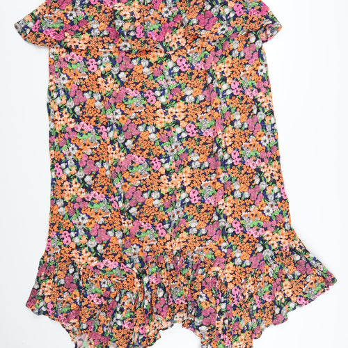 Next Women’s Multicoloured Floral A-Line Midi Dress Size 24