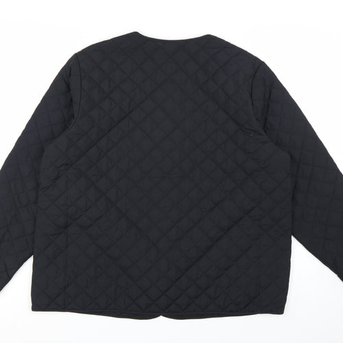 Marks and Spencer Women's Black Quilted Shower Resistant Jacket Size 18