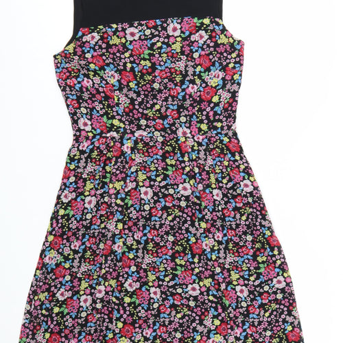 Laura Ashley Womens Multicoloured Floral Fit & Flare Silk Dress UK 12