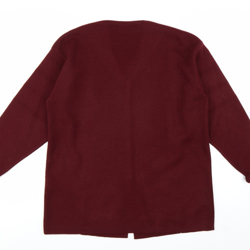 Paramour Women’s Red Embroidered Knit Button Cardigan M