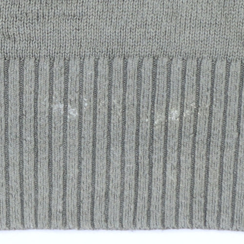 Hollister Men’s Green V-Neck Cotton Blend Pullover Jumper XL