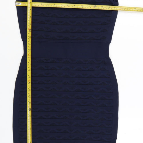 French Connection Womens Blue Bodycon Dress Size 12 Sleeveless