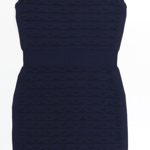 French Connection Womens Blue Bodycon Dress Size 12 Sleeveless
