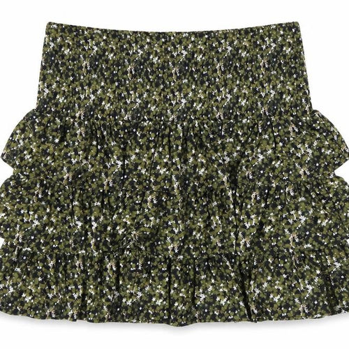 Michael Kors Womens Green Floral Peasant Short Skirt M