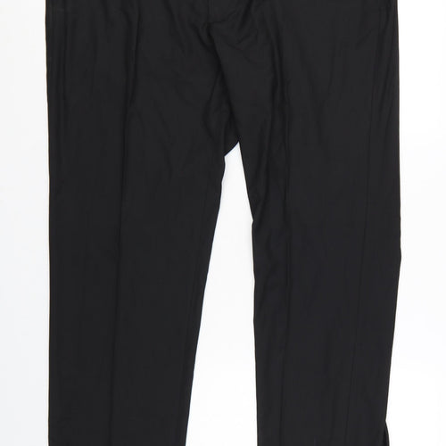 Marks and Spencer Men's Black Regular Fit Dress Trousers Size 42R