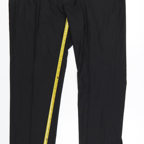Marks and Spencer Men's Black Regular Fit Dress Trousers Size 42R