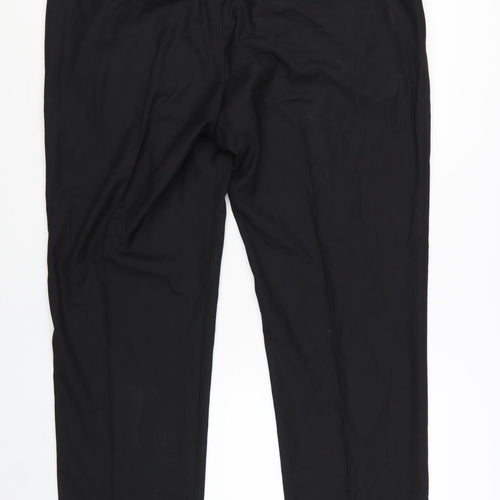 Marks and Spencer Men's Black Regular Fit Dress Trousers Size 42R