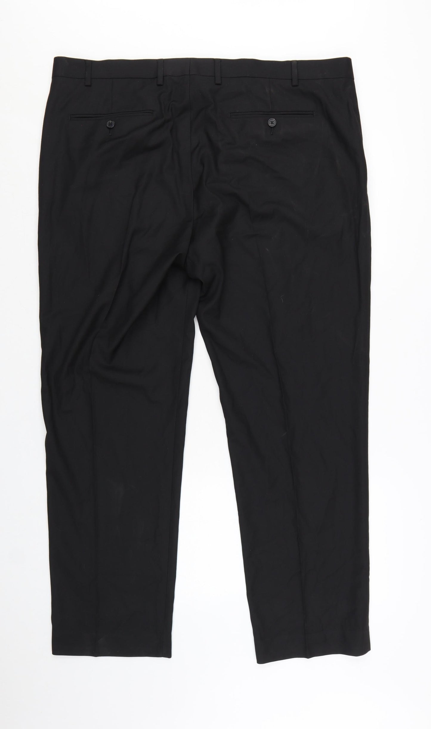 Marks and Spencer Men's Black Regular Fit Dress Trousers Size 42R
