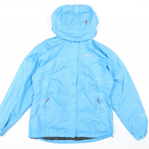 Didriksons1913 Women's Blue Waterproof Hooded Rain Jacket Size 12